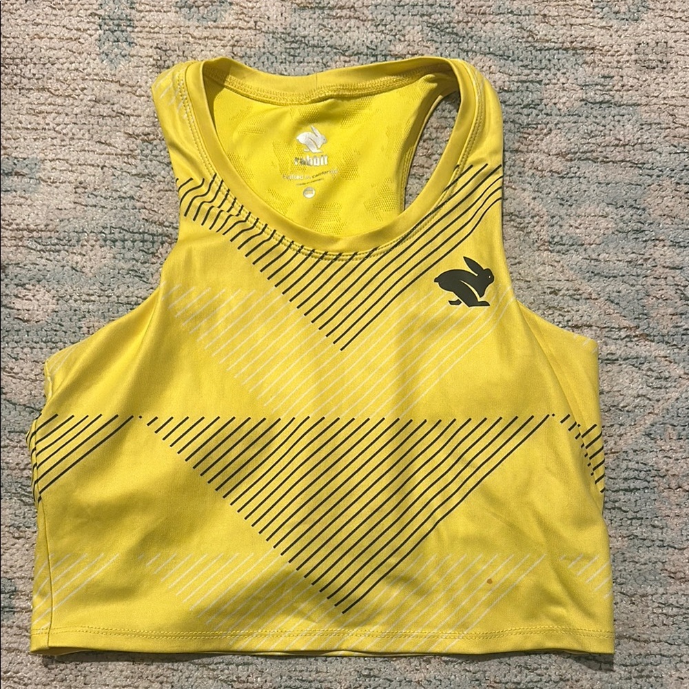 Yellow Crop Top with Black Accents